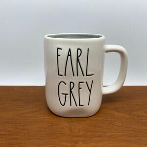 Rae Dunn EARL GREY‎ Artisan Collection Magenta Coffee Mug Large Letter 18oz Tea